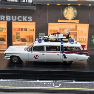 YS 1/64 Ghostbusters Ecto 1 Diecast Model Scale Detailed Movie Car