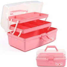 12" Three-Layer Storage Box Organizer for Tools, Crafts, Sewing & Medicine