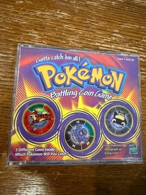 Hasbro Pokemon Battling Coin Game Hologram 3 Coins Growlith, Grimer, Snorlax