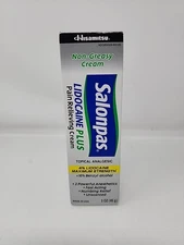 Salonpas Lidocaine Pain Relieving Cream! 4% Lidocaine 3 Oz Each Exp 11/25