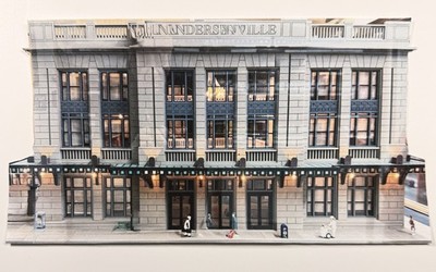 HO Scale Building Background FLAT/2D ''Andersenville Hotel'' Backdrop! New!