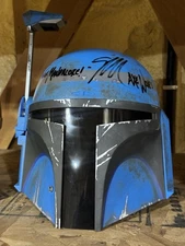 Signed Simon Kassianides as Axe Woves Signed Star Wars Black Series Helmet
