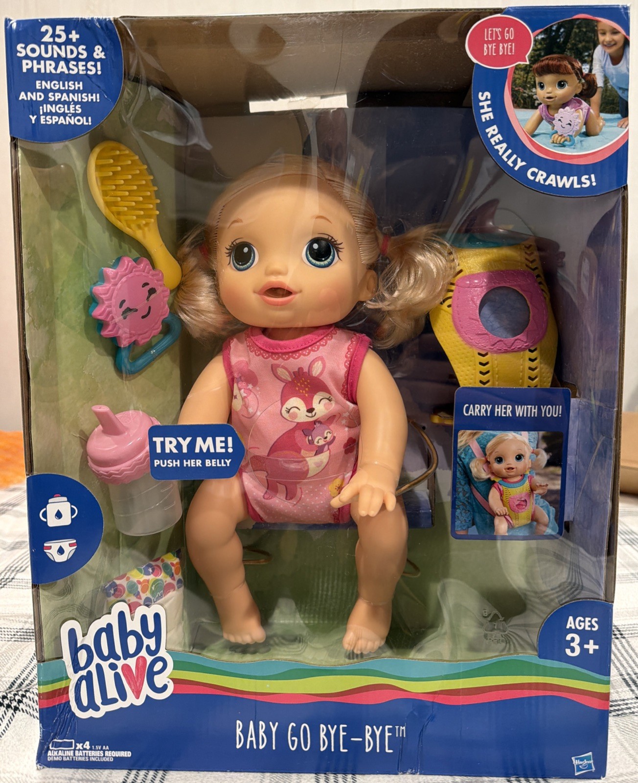 Hasbro Baby Alive  Baby Go Bye-Bye (Blonde) C2688