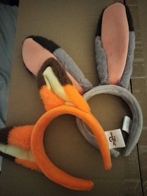 Zootopia 2 Set Of Judy & Nick Fuzzy Ears Headbands AMC exclusive
