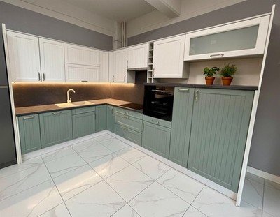 Küchenmöbel aus Polen Grün Weiß Landhausstil Modern Neu Z1 ELA | eBay