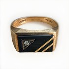 Men's 10k EMI Gold Ring with Diamond Total weight is 8 grams — photo 1