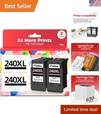 Efficient Replacement PG-240XL Black Ink Cartridges, 2-Pack for Canon Printers