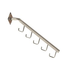 Wall Mounted 5 Hook Waterfall Arm for Clothing Retail Display / Wardrobes Pack 2