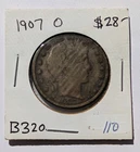 1907-O Barber Half Dollar, 90% Silver, Better Date,  Deep Bronze-like Toning