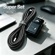 For Samsung Galaxy Android Fast Charger Adapter 10FT Type C Phone Charging Cable