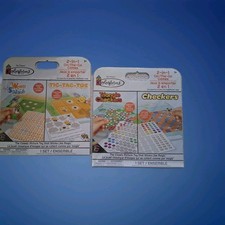 Set Of Two New Colorforms On The Go Game Sets Word Splash, Tic-Tac  Checkers 