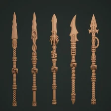 5-10x Anvil Wardens/Flame Lizard Marine Dragon Spears