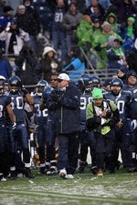 Head Coach Mike Holmgren Seattle Seahawks celebrates a win in his- 2008 Photo