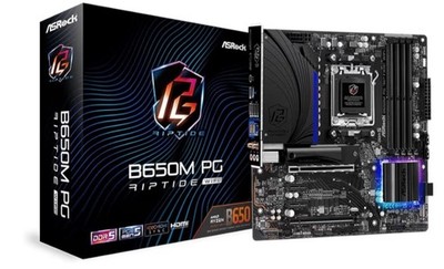 B650M PG Riptide WiFi AMD Socket AM5 Ryzen 7000 Series Processors Motherboard