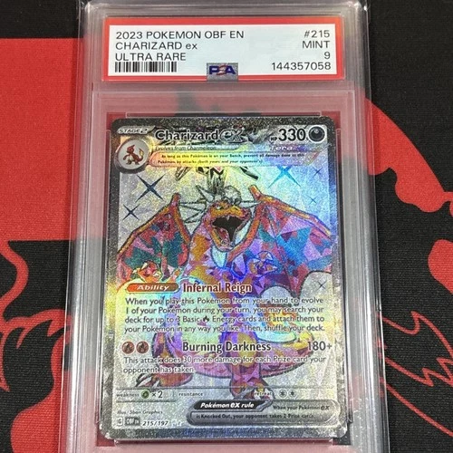 New ListingPSA 9 ChARIZARD EX 215/197 Obsidian Flames Ultra Rare