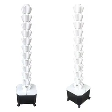 60 Pot Vertical Hydroponics Tower Systems Set Hydroponic Growing Kit Garden Home