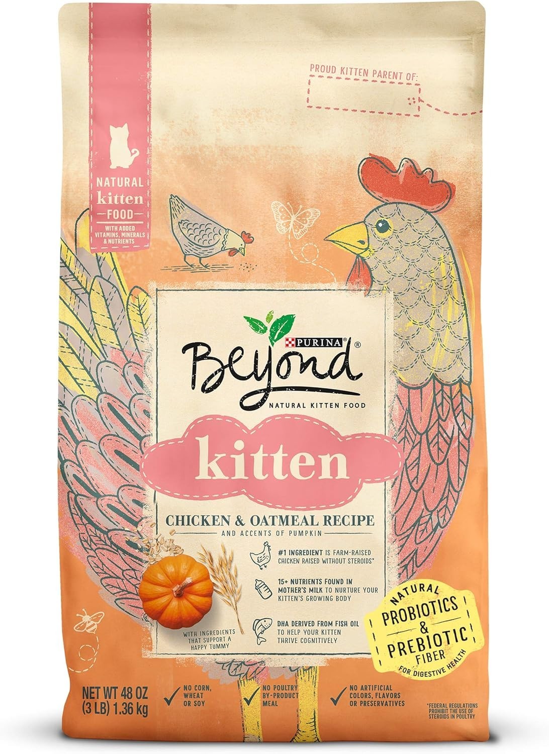 Natural High Protein Chicken & Oatmeal Dry Food 3 Lb