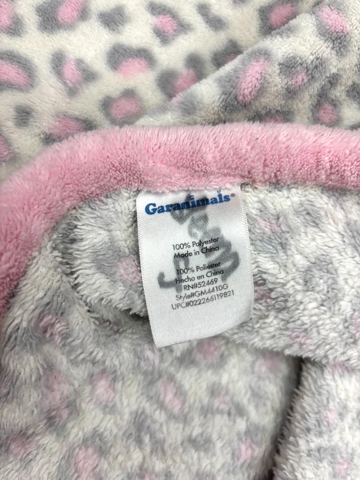 Manta Garanimals Bebé Rosa Gris Leopardo Guepardo Suave Vellón Walmart Difícil de Encontrar Lovey Foto 3 de 3