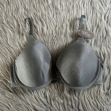 Secret Treasures T-Shirt Bra Womens Size 36D Gray Underwire Back Closure