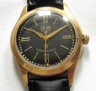 Vintage GUB Glashütte Watch Cal. 60.1 Central Seconds Gold Plated case d=33.4mm