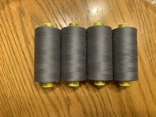 Gütermann Mara grey  # 496 , 100% Polyester  4 Spools Threads gutermann