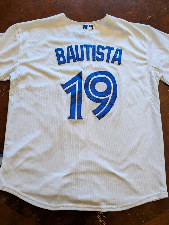 Toronto Blue Jays Jose Bautista 19 Majestic Cool Base Jersey Size 48 with... - Image 2 of 4
