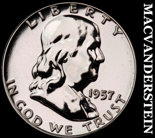 1957 Silver Franklin Half Dollar - Choice Gem Proof  Lustrous  #G9460