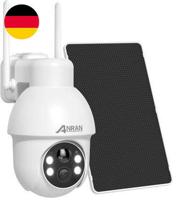 ANRAN 4K Solar Überwachungskamera Aussen Wifi,8Mp Ultra HD 360°PTZ Kamera,Farbna