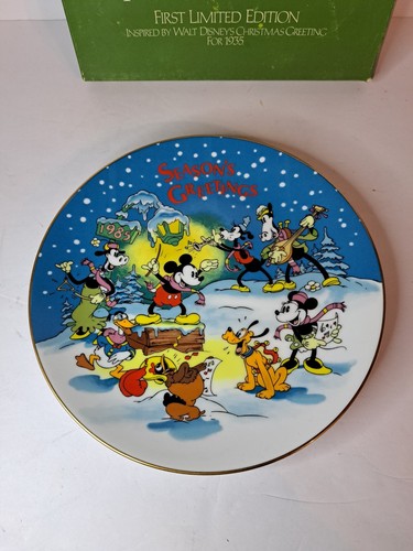 Walt Disney 1985 Christmas Greeting Collector Plate Vintage Limited Edition - Picture 2 of 7