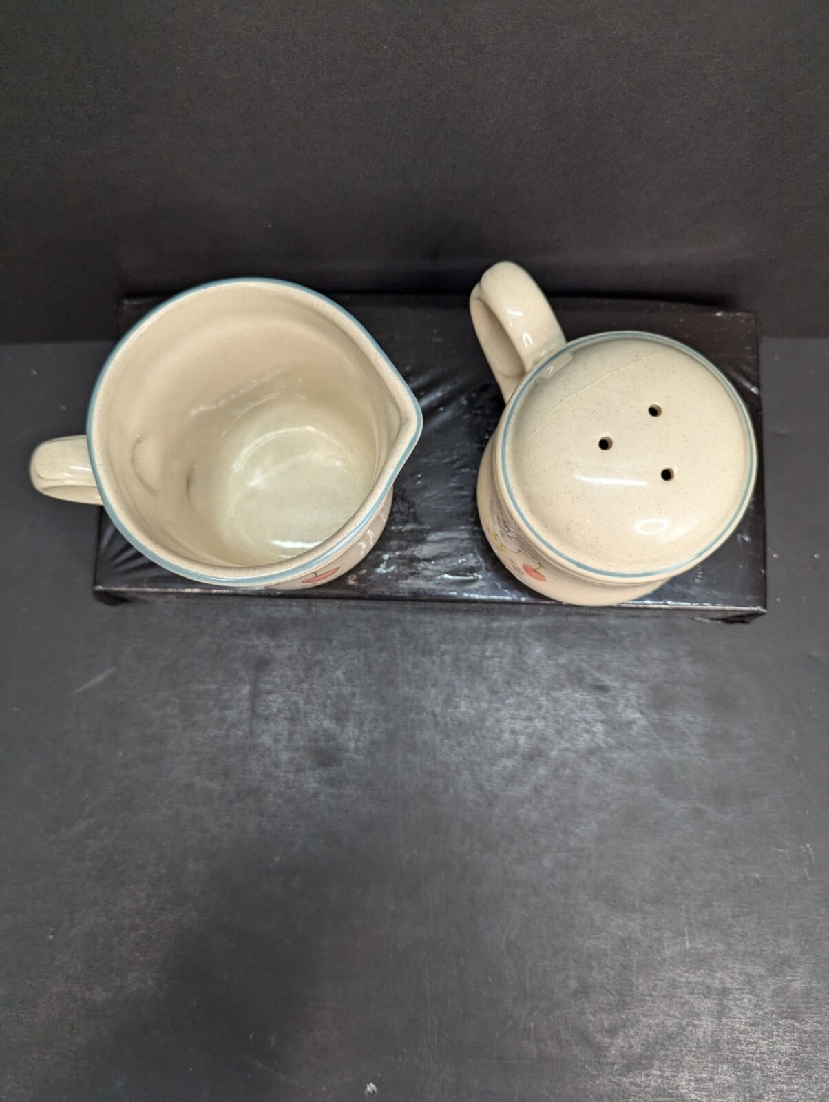 Inter-national Tableworks Stoneware Marmalade Creamer Jug and Pepper Shaker