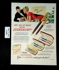 1949 EVERSHARP Pen Gift Sets Eversharp for Everyone at Christmas Print Ad 43345
