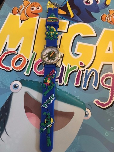 Kids Boys Girls Ninja Turtles Wristwatch Silicone Strap Wrist Watch Slim 3mm UK - Picture 21 of 26