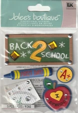 Jolee's Boutique 3D Stickers First Day BACK 2 SCHOOL Theme 89235 Fast FREE Ship!