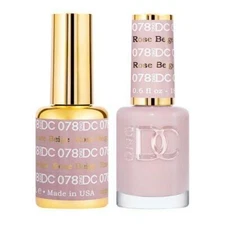 DND DC Soak Off Gel Polish + Matching Nail Lacquer - #078 Rose Beige