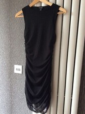 * Boohoo Gorgeous Black Mesh Ruched Mini Dress Size 10 BNWT * Party/Christmas!