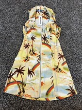 womens urban outfitters Freya sleeveless collared palm tree dress size XS $69