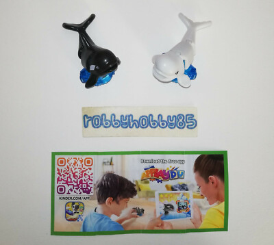 COMPLETE SERIES MARINE MAMMALS (VU101 - VU102) + 2 BPZ KINDER ITALY 2021/2022 