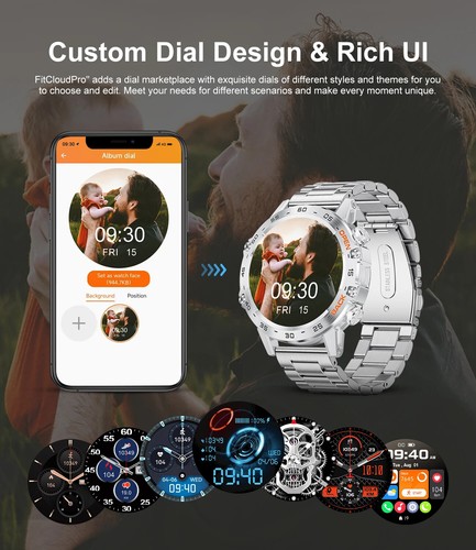 LIGE 1.39" Bluetooth Call Smart Watch Men Outdoor Sport Fitness Heart Rate - 第 3/11 張圖片