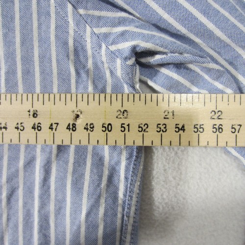 Five Four Shirt Mens Medium Blue White Button Up Long Sleeve Pocket Casual 1603 - Picture 4 of 12