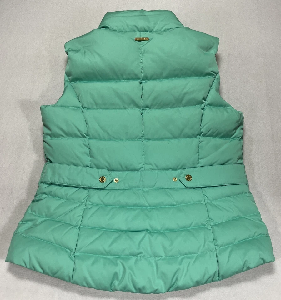 Chaleco acolchado verde Lilly Pulitzer botón cremallera talla grande Foto 4 de 4