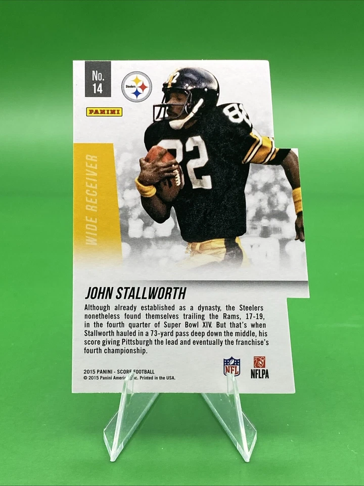 2015 Panini Score Die Cut Playmakers JOHN STALLWORTH #14 - Steelers - Image 2 of 2