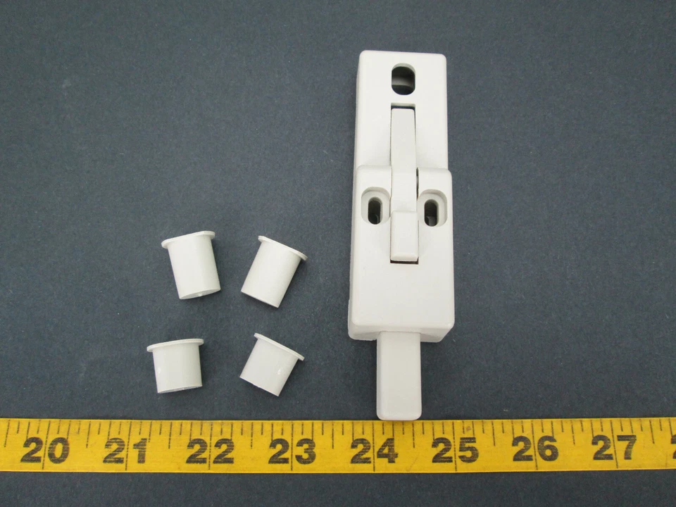 New NOS Vanguard Kaso Security Step-On Sliding Glass Door Latch Tan 120-0390