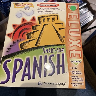 Syracuse Language: Smart Start Spanish Deluxe Edition 3 Disc Set CD-ROM Learning