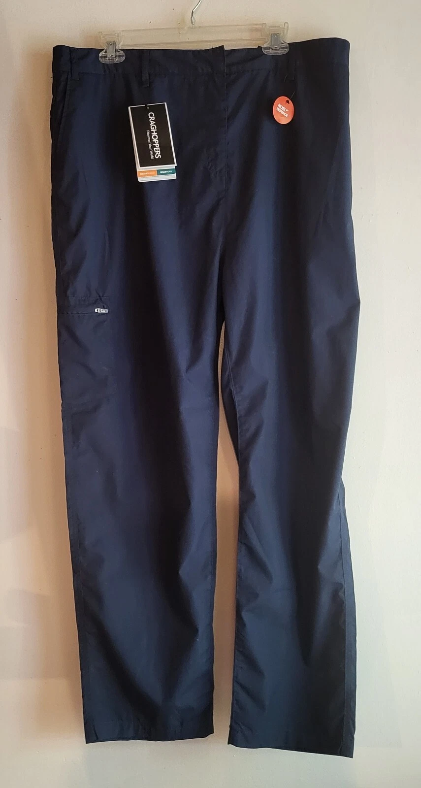 Craghoppers Pants Mens Euro 46 3XL Kiwi ll Active Trousers SmartDry Cargo Navy