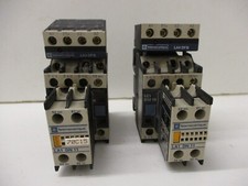  LOT OF 2 TELEMECANIQUE LC1D1210 / LA1DN11 / LA4DFB CONTACTOR RELAY