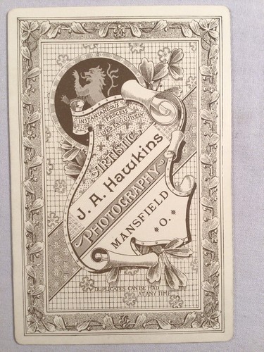Foto cartolina armadio 1890 BELLO GIOVANE UOMO Mansfield Ohio - Foto 3 di 3