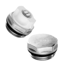 Valvola Automatica di Sfiato Aria Termosifone Calorifero Radiatore + Tappo 1/2"
