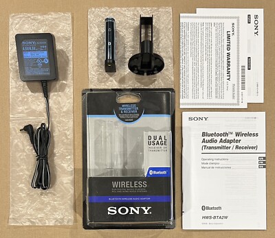 Sony Bluetooth Wireless Transmitter/Receiver Audio Adapter HWS-BTA2W Complete