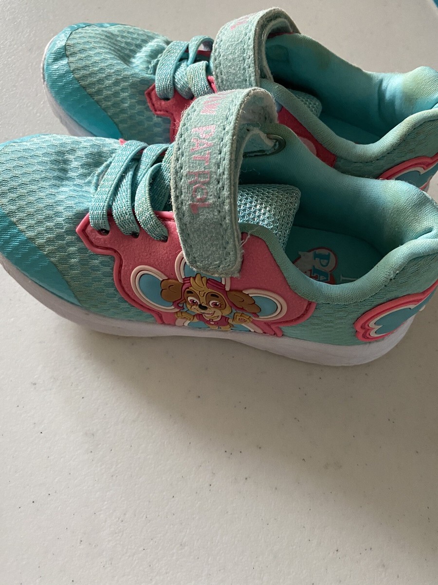 Paw Patrol Teal and Pink Toddler Girls Athletic Sneaker Shoes