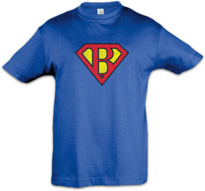 Super B Kinder Jungen T-Shirt Buchstabe Vatertag Muttertag Comic Geschenkidee